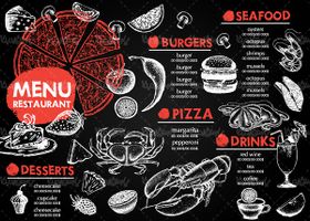 وکتور منوی رستوران