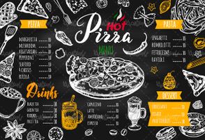 وکتور منوی رستوران