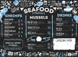 وکتور منوی رستوران