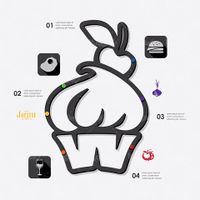 وکتور لوگو شیرینی خامه ای