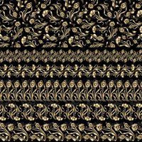 وکتور حاشیه گل طلایی