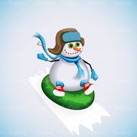 Snowman vector