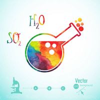 وکتور شیشه آزمایش