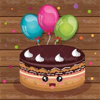 وکتور کیک تولد