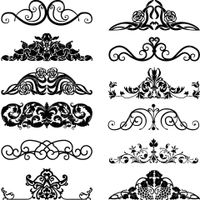 وکتور قالب گل و بوته