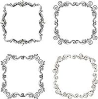 وکتور کادر گل و بوته