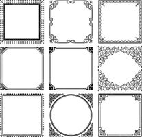 وکتور فریم گل و بوته