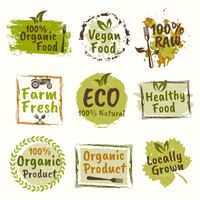 Organic label vector