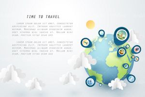 Vector travel agency