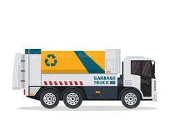 Vector garbage truck