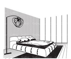 وکتور طراحی داخلی اتاق خواب