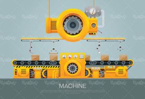 Factory Machinery Vector