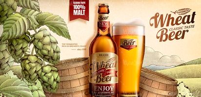 وکتور شیشه ماءالشعیر