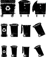 وکتور سطل زباله قابل بازیافت