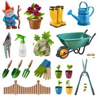 Vector Gardening Equipment