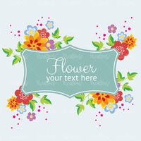 Flower Frame Vector