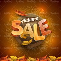 Autumn sale sticker vector