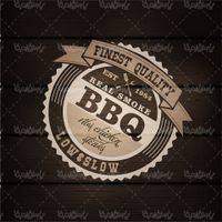 Barbecue sticker vector