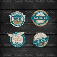 Barbecue sticker vector