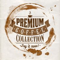 Vector coffee sticker