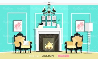 Interior decoration vector