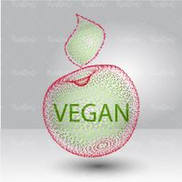 Vegetarian logo vector
