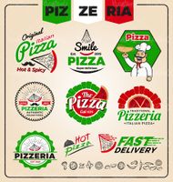 Pizza Label Vector