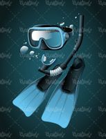 snorkeling vector