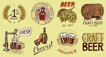 وکتور لیبل نوشیدنی