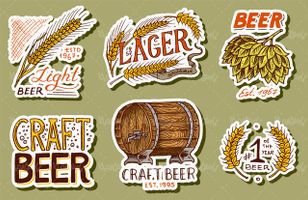 وکتور لیبل نوشیدنی