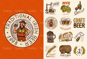 وکتور لیبل نوشیدنی