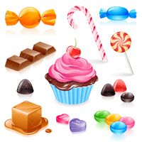 Wooden candy vector