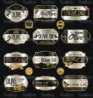 Olive label vector