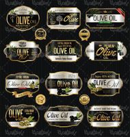 Olive label vector