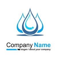 Water drop logo vector