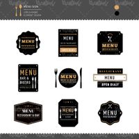 وکتور منوی رستوران