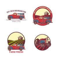 Farm label vector