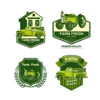 Farm label vector