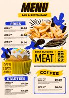 Fast food menu vector