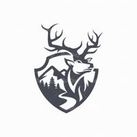 Deer logo vector