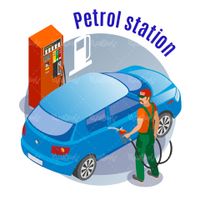 Gas station vector
