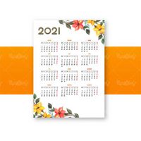 Vector wall calendar