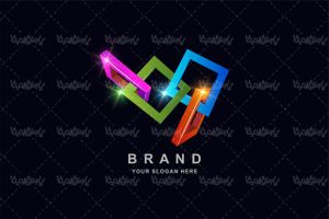 3D graphic logo vector