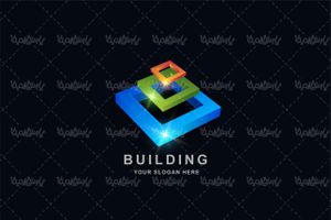 3D graphic logo vector