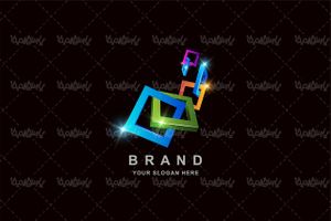 3D graphic logo vector