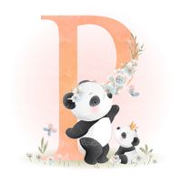 Vector panda bear