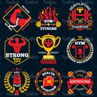 وکتور لیبل بدن سازی