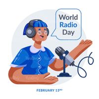 World Radio Day Vector