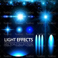 Blue light effect vector