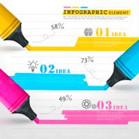 Download color infographic vector